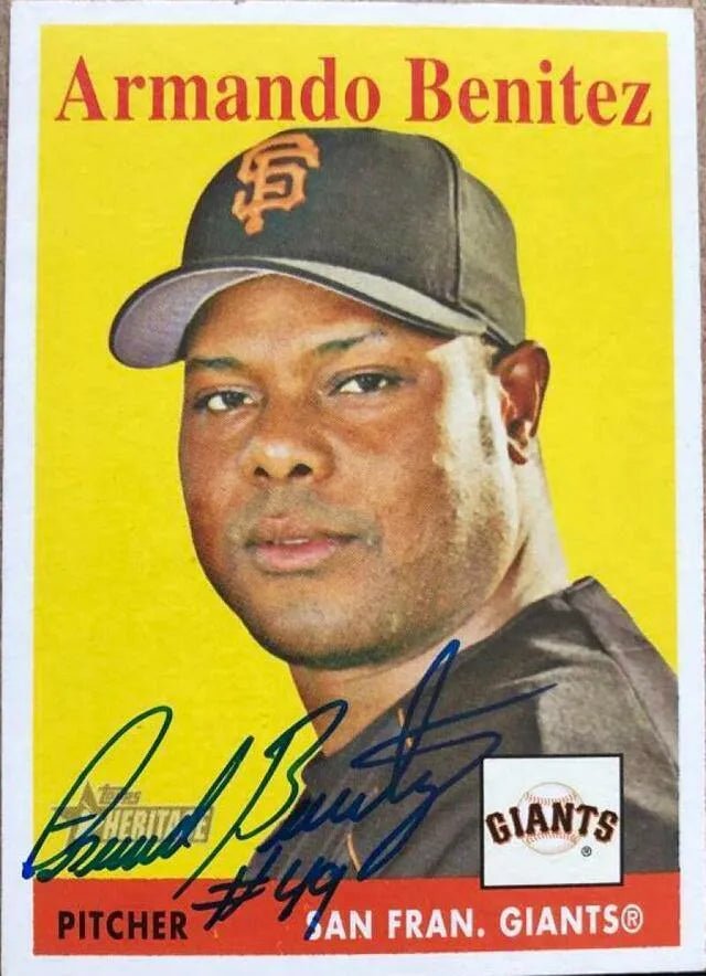 Armando Benitez Signed 2007 Topps Heritage Baseball Card - San Francisco Giants