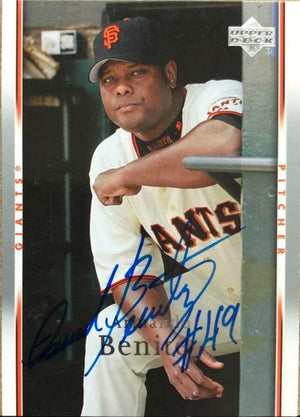 Armando Benitez Signed 2007 Upper Deck Baseball Card - San Francisco Giants - PastPros