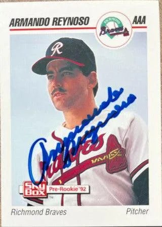 Armando Reynoso Signed 1992 Skybox AAA Baseball Card - Richmond Braves