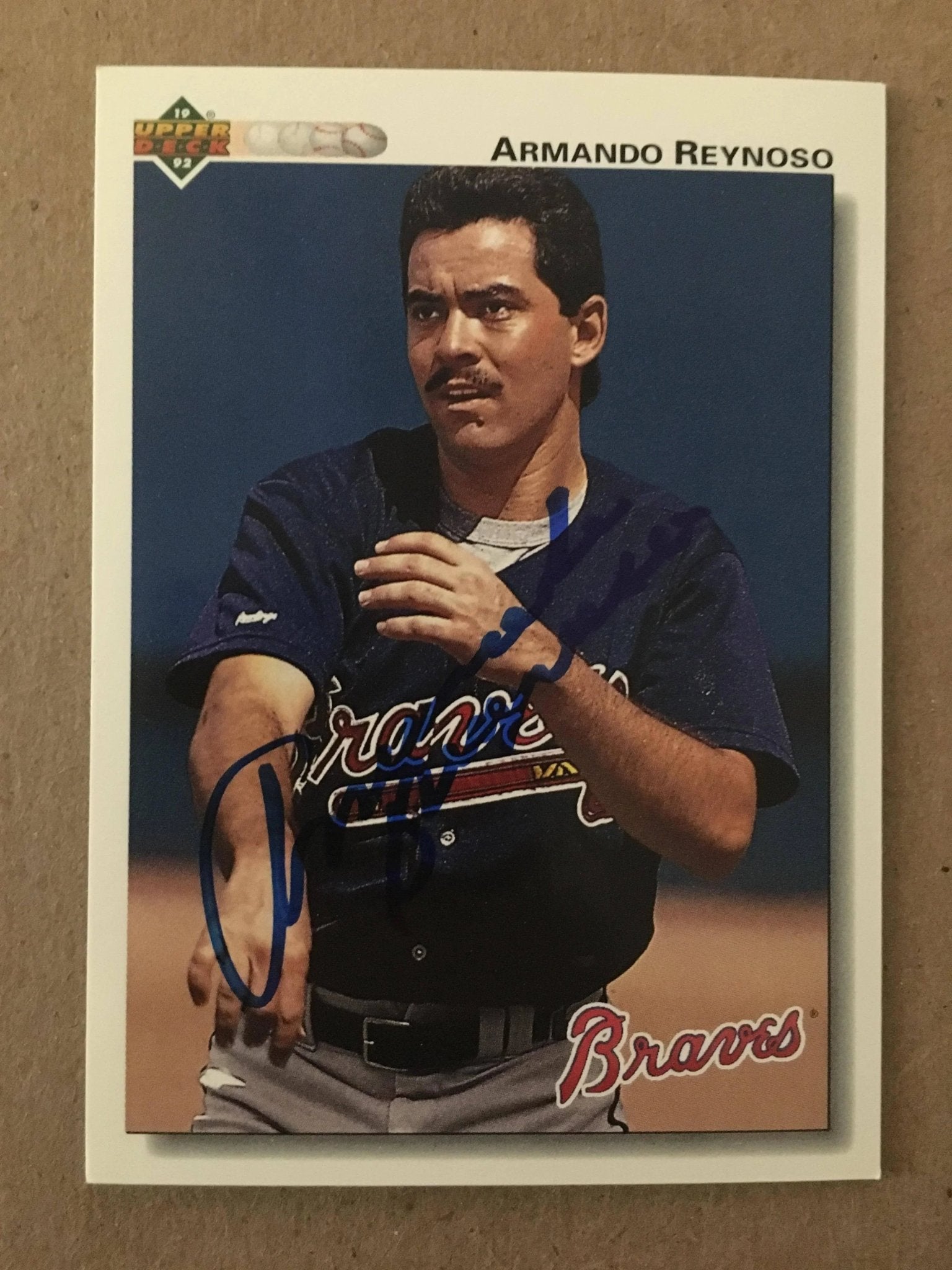 Armando Reynoso Signed 1992 Upper Deck Baseball Card - Atlanta Braves