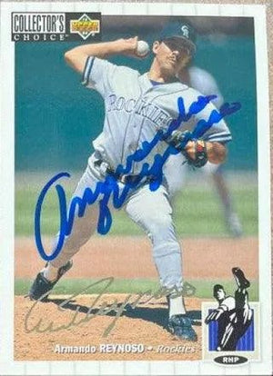 Armando Reynoso Signed 1994 Collector's Choice Silver Signature Baseball Card - Colorado Rockies