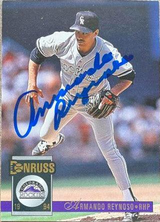 Armando Reynoso Signed 1994 Donruss Baseball Card - Colorado Rockies - PastPros
