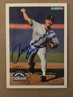 Armando Reynoso Signed 1994 Fleer Baseball Card - Colorado Rockies - PastPros
