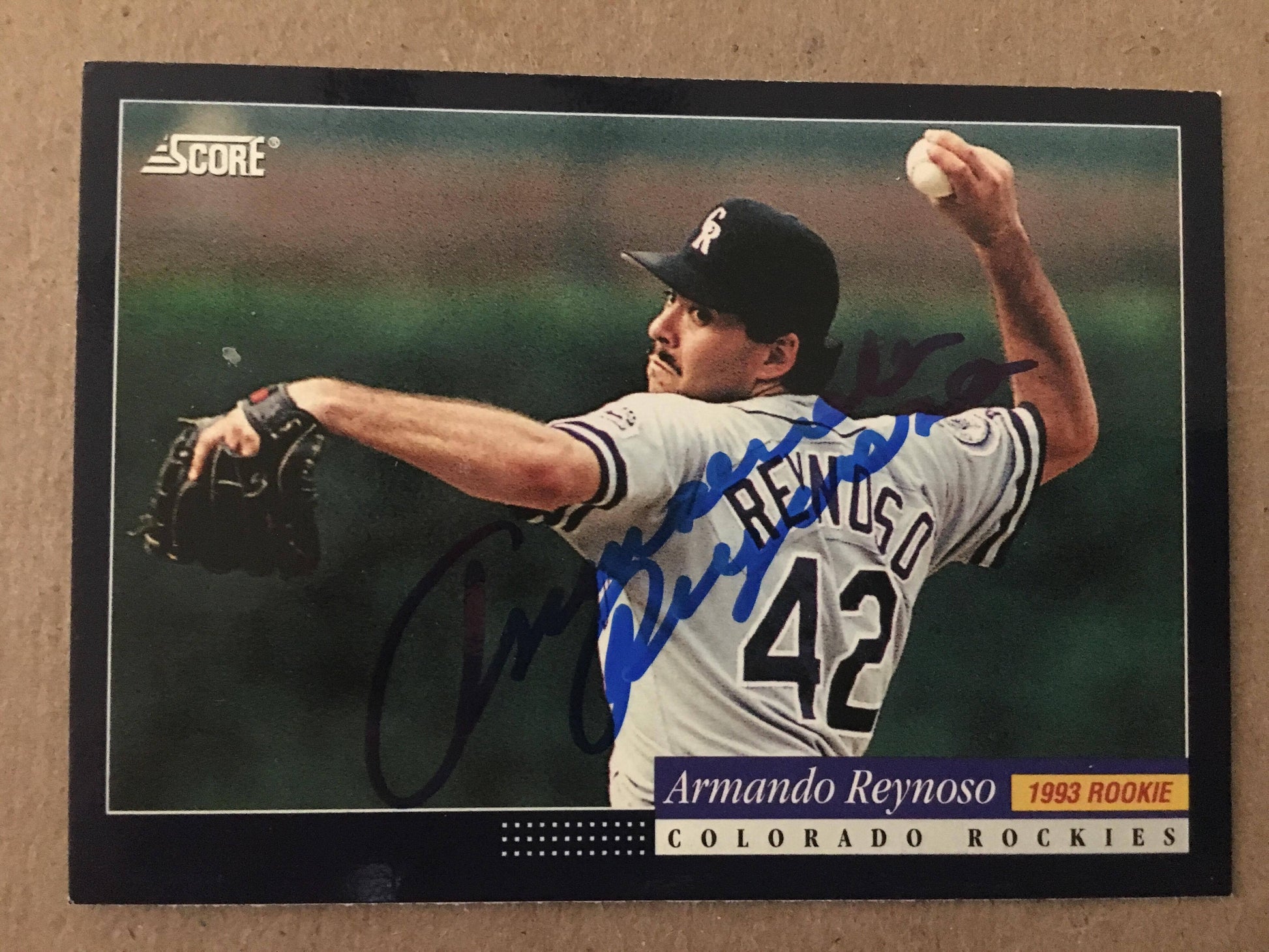 Armando Reynoso Signed 1993 Score Baseball Card - Colorado Rockies - PastPros