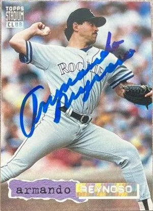 Armando Reynoso Signed 1994 Stadium Club Baseball Card - Colorado Rockies