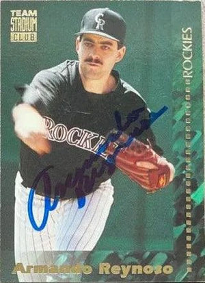 Armando Reynoso Signed 1994 Stadium Club Team Baseball Card - Colorado Rockies