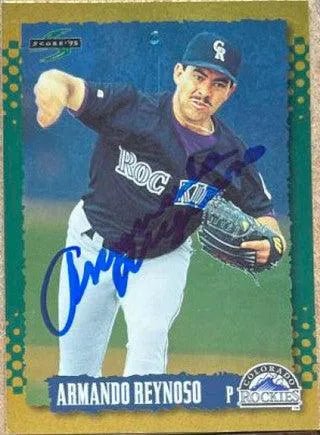 Armando Reynoso Signed 1995 Score Gold Rush Baseball Card - Colorado Rockies