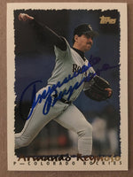 Armando Reynoso Signed 1995 Topps Baseball Card - Colorado Rockies - PastPros