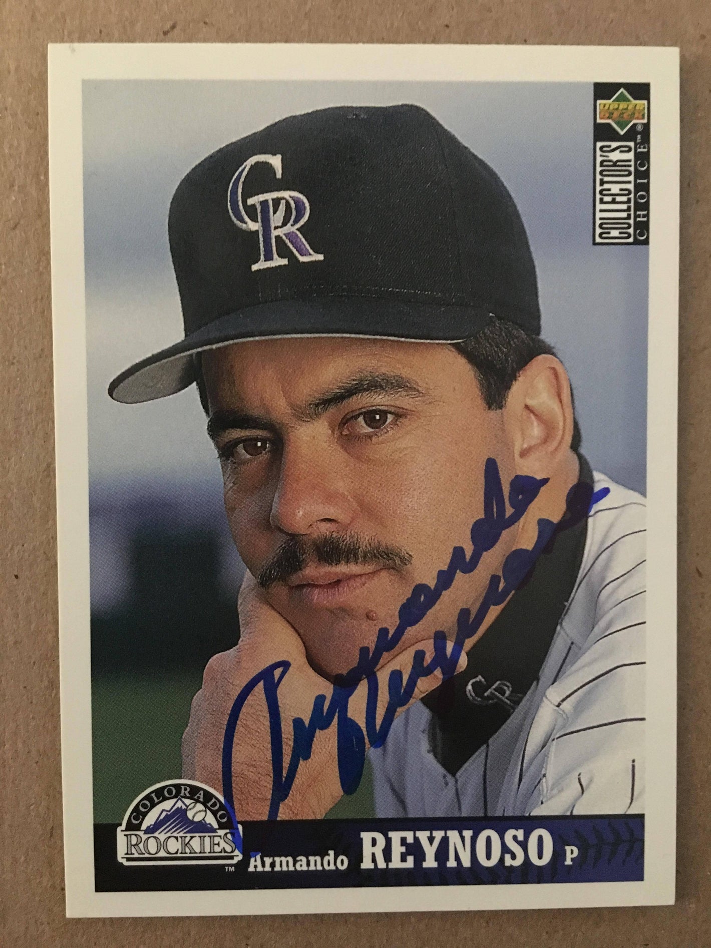 Armando Reynoso Signed 1997 Upper Deck Collector's Choice Baseball Card - Colorado Rockies - PastPros