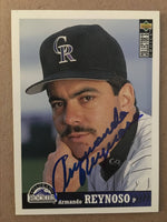 Armando Reynoso Signed 1997 Upper Deck Collector's Choice Baseball Card - Colorado Rockies - PastPros