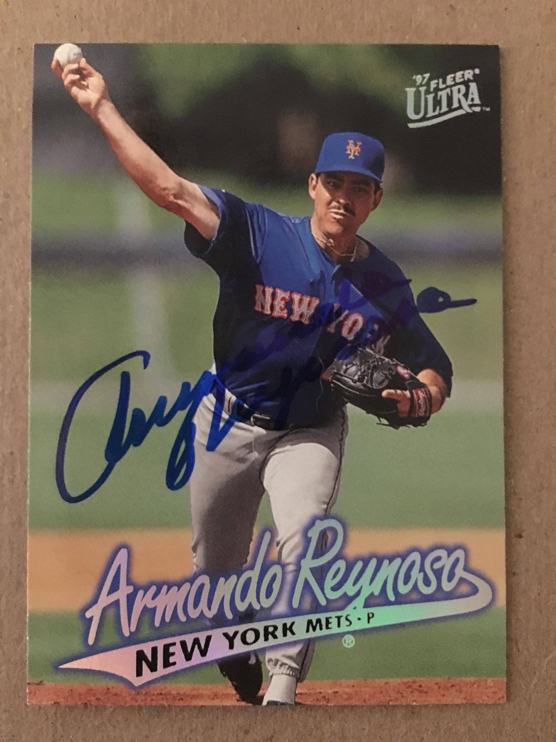 Armando Reynoso Signed 1997 Fleer Ultra Baseball Card - New York Mets - PastPros