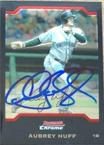 Aubrey Huff Signed 2004 Bowman Chrome Baseball Card - Tampa Bay Devil Rays