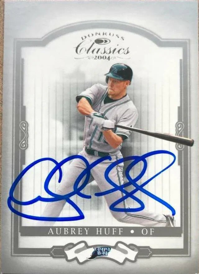 Aubrey Huff Signed 2004 Donruss Classics Baseball Card - Tampa Bay Devil Rays