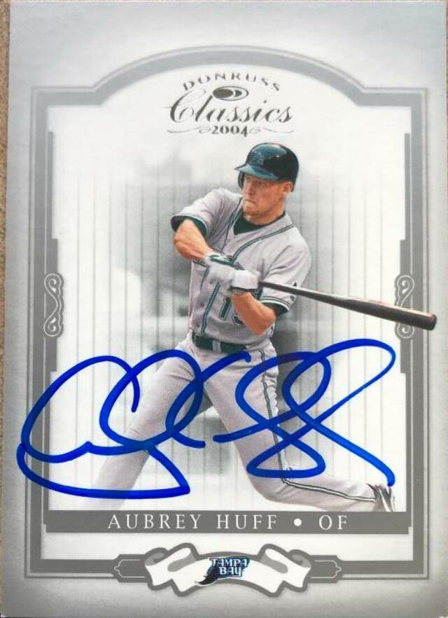 Aubrey Huff Signed 2004 Donruss Classics Baseball Card - Tampa Bay Devil Rays - PastPros
