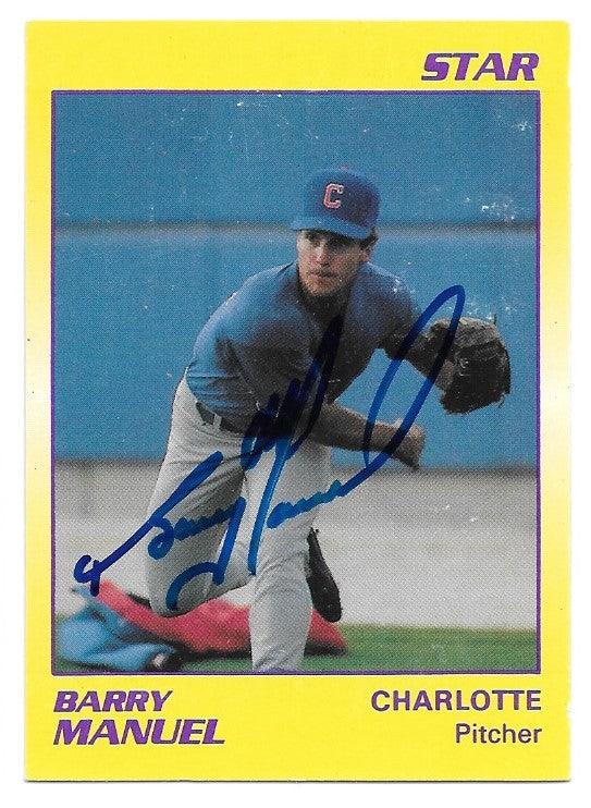 Barry Manuel Signed 1990 Star Baseball Card - Charlotte Rangers - PastPros