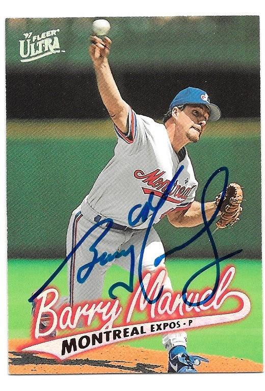 Barry Manuel Signed 1998 Ultra Baseball Card - Montreal Expos - PastPros