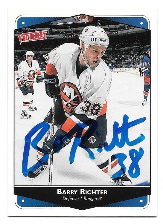 Barry Richter Signed 1999-00 Upper Deck Victory Hockey Card - New York Islanders - PastPros