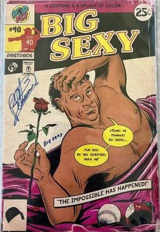 Bartolo Colon "Big Sexy" Pop Fly Pop Shop Print #77 – Signed by Daniel Jacob Horine & Bartolo Colon w/Insc. (RARE)