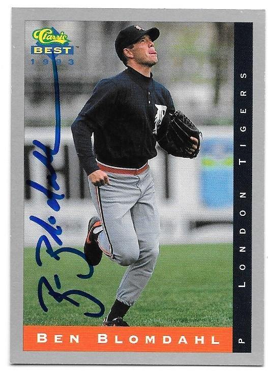 Ben Blomdahl Signed 1993 Classic Best Baseball Card - PastPros