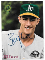 Ben Grieve Signed 1995 Stadium Club Baseball Card - Oakland A's