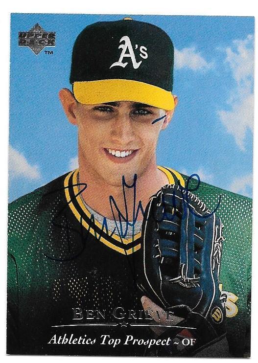 Ben Grieve Signed 1995 Upper Deck Minors Baseball Card - Oakland A's - PastPros