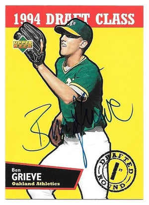 Ben Grieve Signed 1995 Upper Deck Minors Baseball Card - Oakland A's