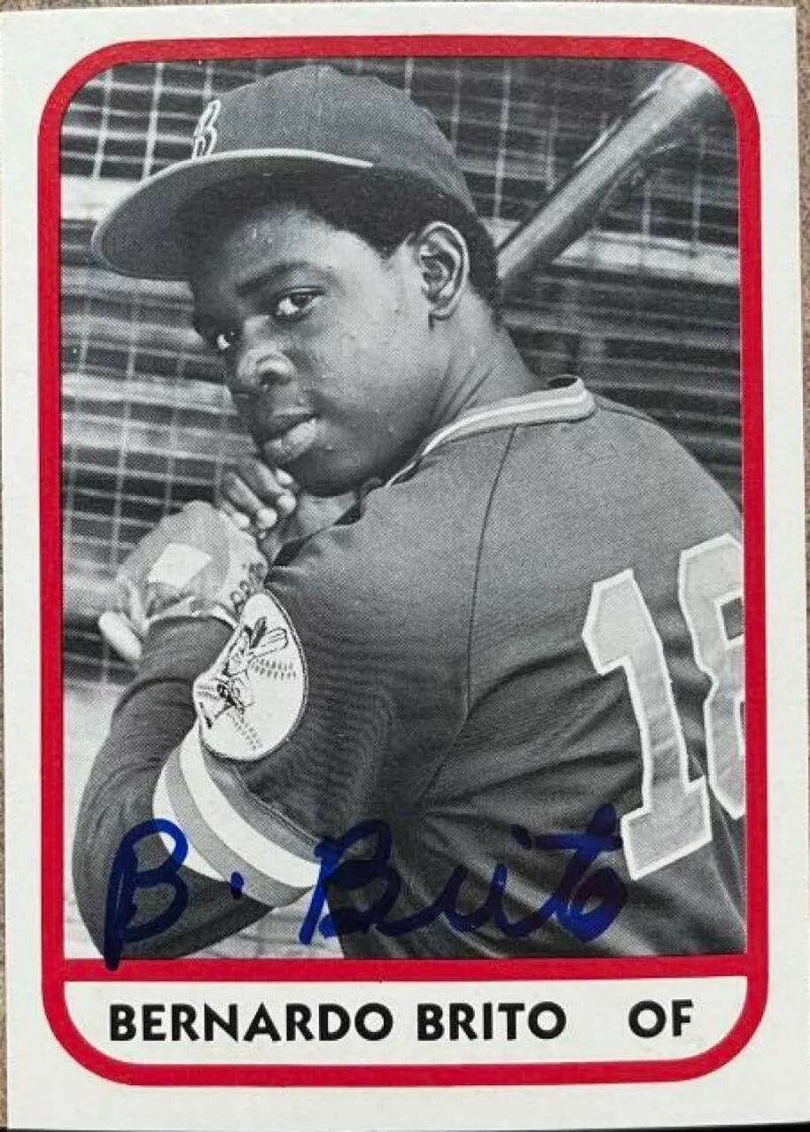 Bernardo Brito Signed 1981 TCMA Baseball Card - Batavia Trojans