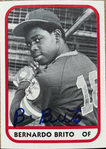 Bernardo Brito Signed 1981 TCMA Baseball Card - Batavia Trojans - PastPros