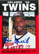 Bernardo Brito Signed 1988 Best Baseball Card - Orlando Twins
