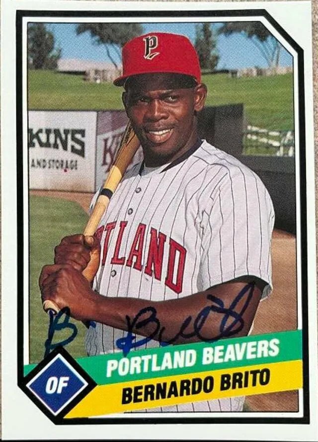 Bernardo Brito Signed 1989 CMC Baseball Card - Portland Beavers