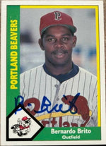 Bernardo Brito Signed 1990 CMC Baseball Card - Portland Beavers