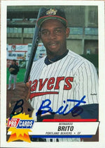 Bernardo Brito Signed 1993 Fleer Pro Cards Baseball Card - Portland Beavers