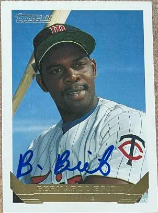 Bernardo Brito Signed 1993 Topps Gold Baseball Card - Minnesota Twins