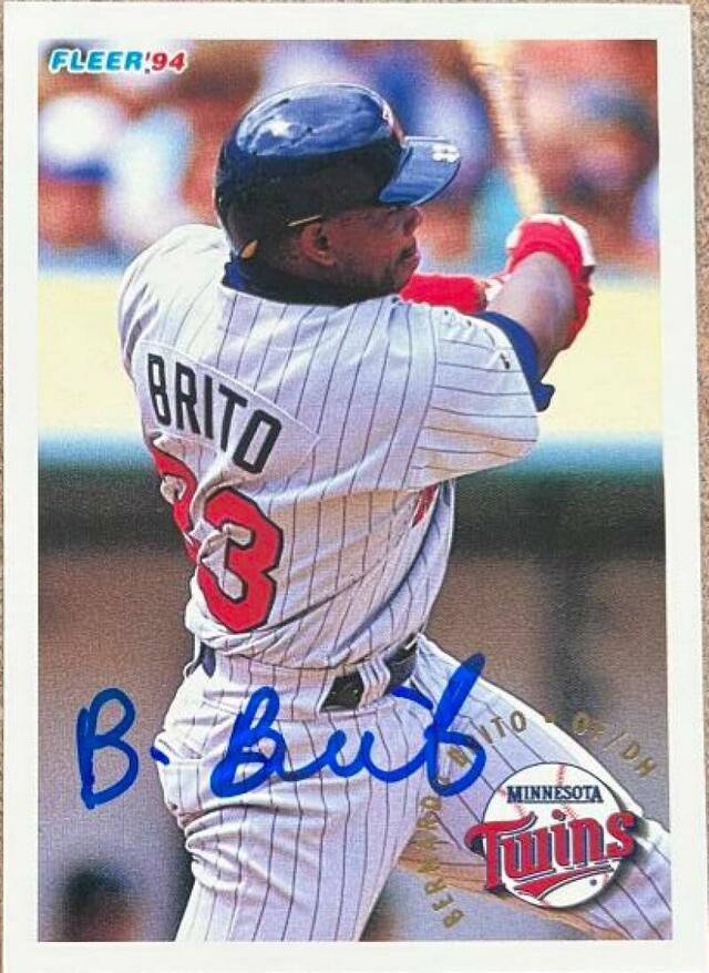 Bernardo Brito Signed 1994 Fleer Baseball Card - Minnesota Twins - PastPros