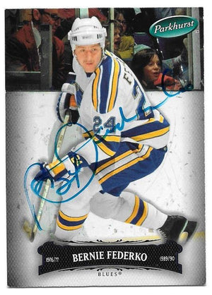 Bernie Federko Signed 2006-07 Parkhurst Hockey Card - St Louis Blues - PastPros