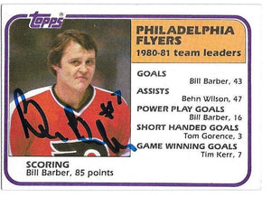 Bill Barber 1981-82 Topps Leaders Hockey Card - Philadelphia Flyers - PastPros