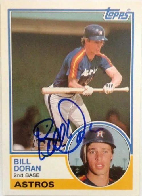 Bill Doran Signed 1983 Topps Baseball Card - Houston Astros
