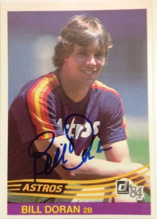 Bill Doran Signed 1984 Donruss Baseball Card - Houston Astros
