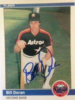 Bill Doran Signed 1984 Fleer Baseball Card - Houston Astros