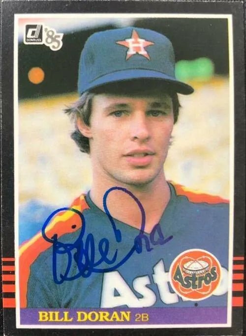 Bill Doran Signed 1985 Donruss Baseball Card - Houston Astros