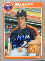 Bill Doran Signed 1985 Fleer Baseball Card - Houston Astros - PastPros