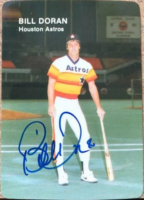 Bill Doran Signed 1985 Mother's Cookies Baseball Card - Houston Astros