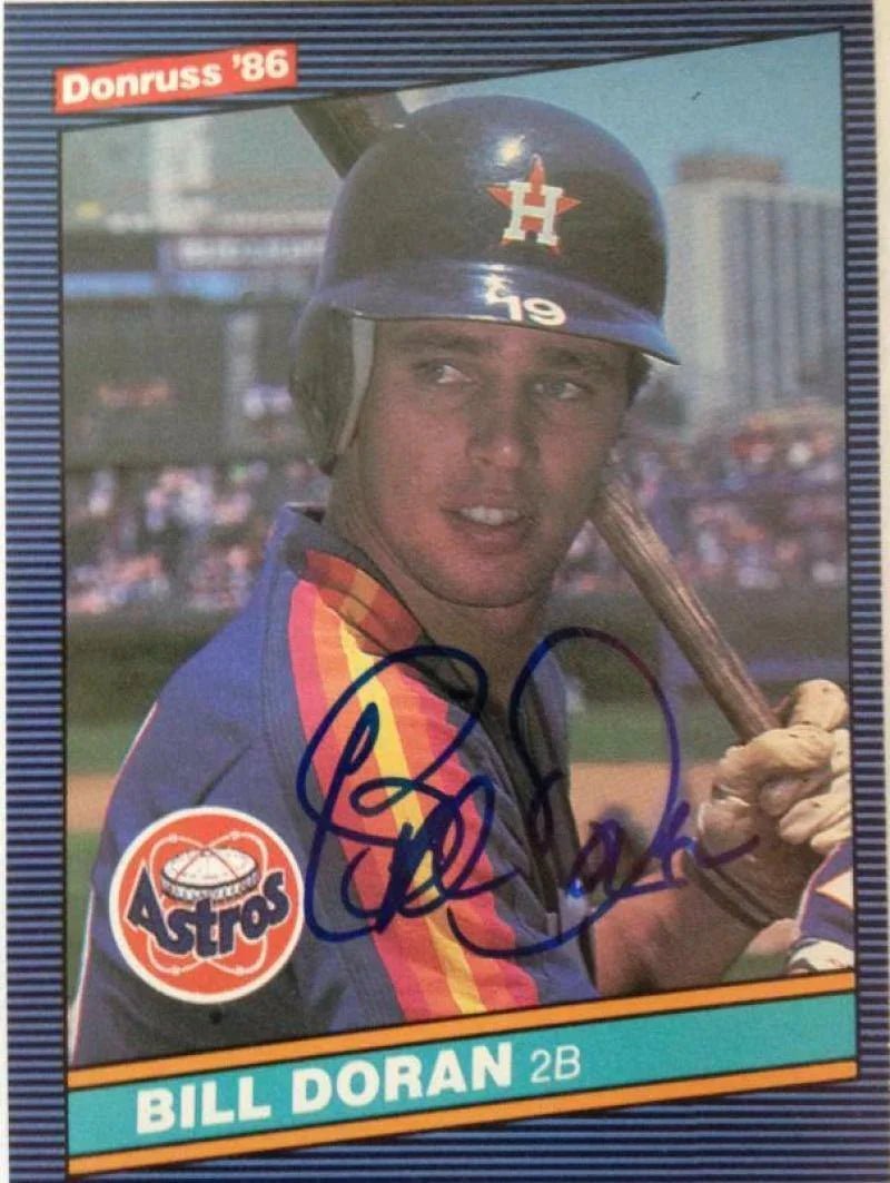 Bill Doran Signed 1986 Donruss Baseball Card - Houston Astros