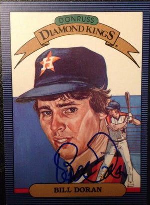 Bill Doran Signed 1986 Donruss Diamond Kings Baseball Card - Houston Astros - PastPros