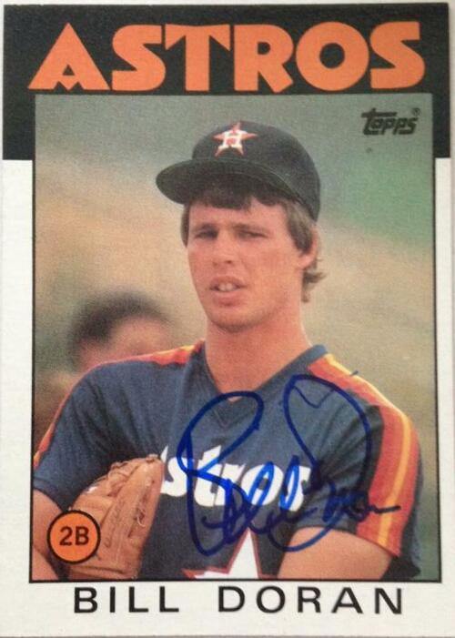 Bill Doran Signed 1986 Topps Baseball Card - Houston Astros - PastPros