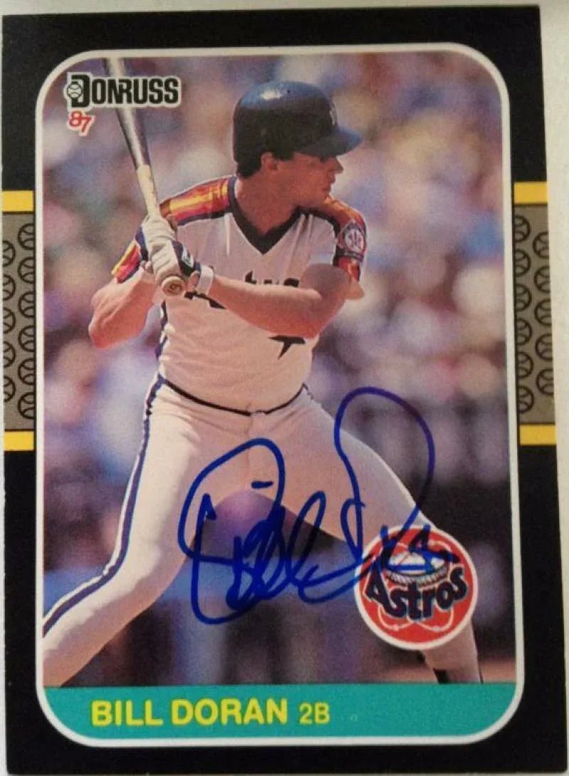Bill Doran Signed 1987 Donruss Baseball Card - Houston Astros