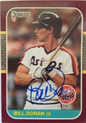 Bill Doran Signed 1987 Donruss Opening Day Baseball Card - Houston Astros - PastPros