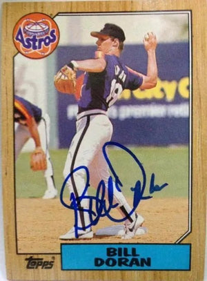 Bill Doran Signed 1987 Topps Baseball Card - Houston Astros