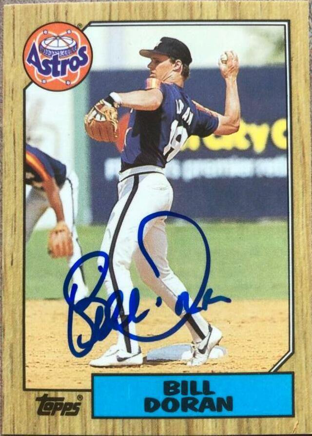 Bill Doran Signed 1987 Topps Tiffany Baseball Card - Houston Astros - PastPros