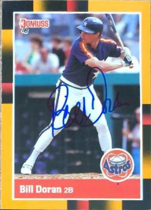 Bill Doran Signed 1988 Donruss Baseball's Best Baseball Card - Houston Astros
